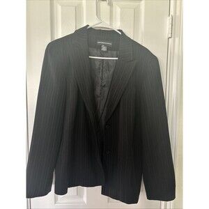 Norton McNaughton Blazer Jacket Women 12 Gray Stretch Career Business Academia